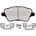 Juratek Front Brake Pad Set JCP4612