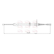 Apec Handbrake Cable Left Rear CAB1684