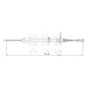 Apec Handbrake Cable Left Rear CAB1684