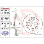 Brembo 2 x Rear Brake Discs 09.9767.11