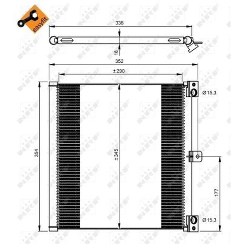 NRF Air Conditioning Condenser Left 350203