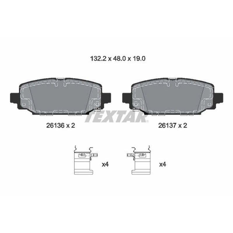Textar Rear Brake Pad Set 2613601