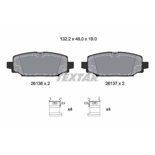 Textar Rear Brake Pad Set 2613601