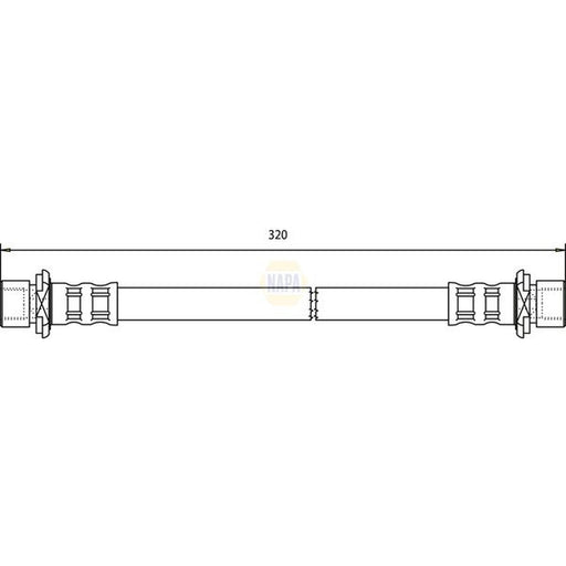 NAPA Brake Hydraulic Hose Line Rear NBH1191