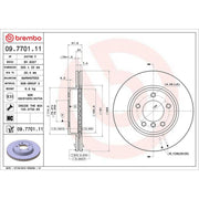 Brembo 2 x Internally Vented Front Brake Discs 09.7701.11