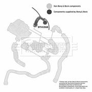 Borg & Beck Intercooler Turbo Charge Air Hose BTH1268
