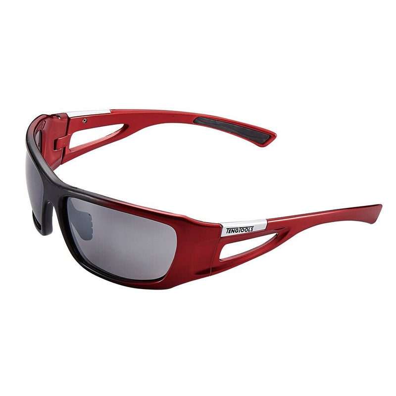 Teng Tools Safety Glasses Red Frames Grey Lens P-SG01