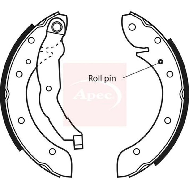 Apec Brake Shoe Set Axle Kit SHU530