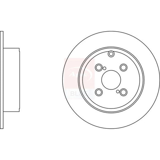 Apec 2 x Solid Rear Brake Discs SDK6357