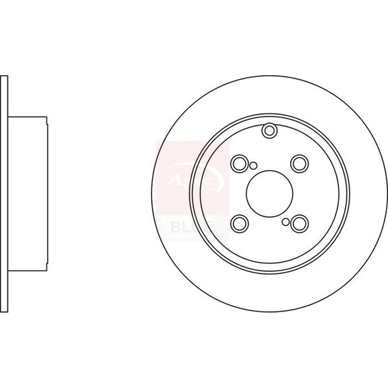 Apec 2 x Solid Rear Brake Discs SDK6357