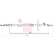 Apec Handbrake Cable Left Rear CAB1919