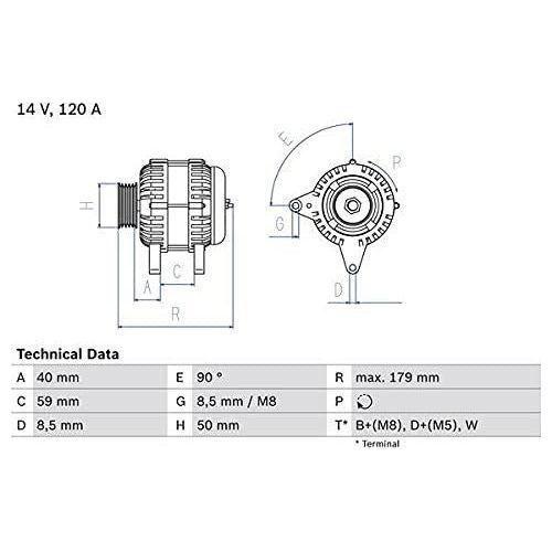 Bosch Reman Alternator 3895 0986038950 Bosch  - Town Parts