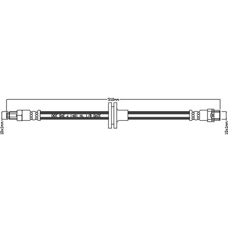 Juratek Brake Hydraulic Hose Line Front JBH1069