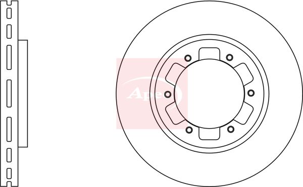 Apec 2 x Brake Disc Set Vented