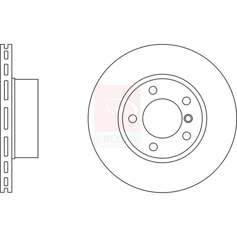 Apec 2 x Vented Front Brake Discs SDK6248