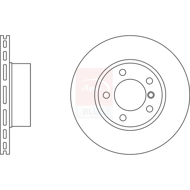 Apec 2 x Vented Front Brake Discs SDK6248