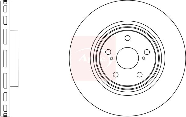 Apec 2 x Brake Disc Set Vented