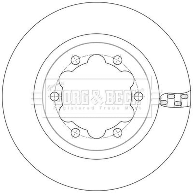 Borg & Beck 2 x Vented Rear Brake Discs BBD6255S