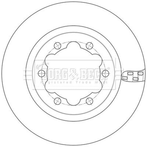 Borg & Beck 2 x Vented Rear Brake Discs BBD6255S