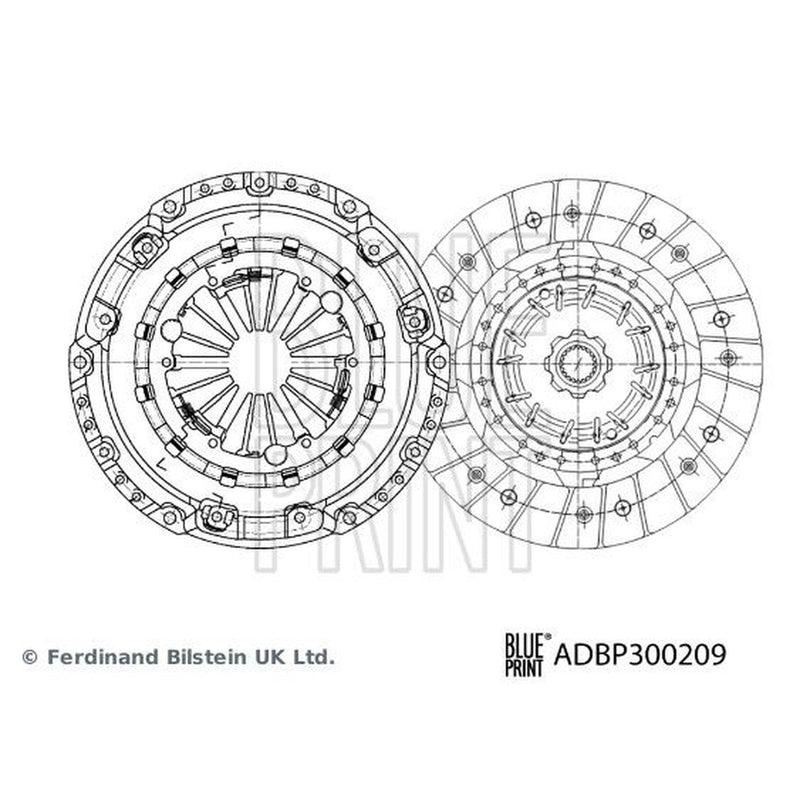 Blue Print Clutch Kit Set 3pc 240mm ADBP300209