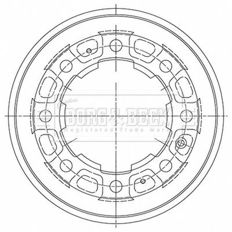 Borg & Beck Brake Drum Assembly Front BBR32509