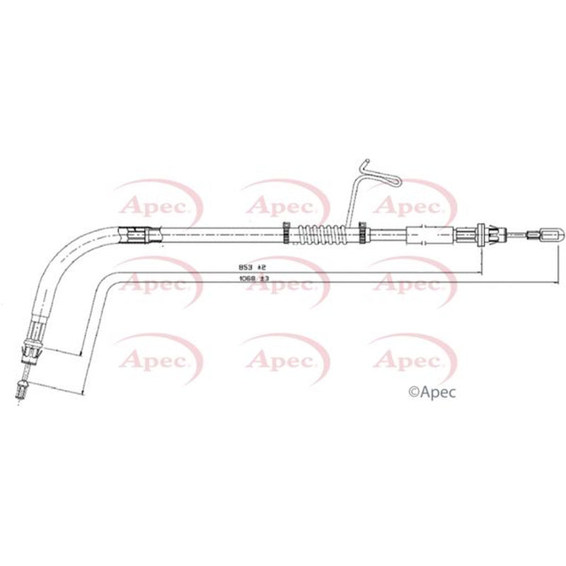Apec Handbrake Cable Right Rear CAB1611