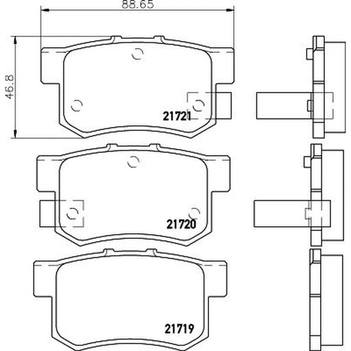 DON Rear Brake Pad Set PCP1217