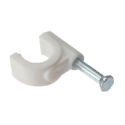 ForgeFix Cable Clip Round White 7-8mm Box 100 - RCC78W
