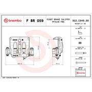 Brembo Brake Caliper Assembly Front Right FBR059