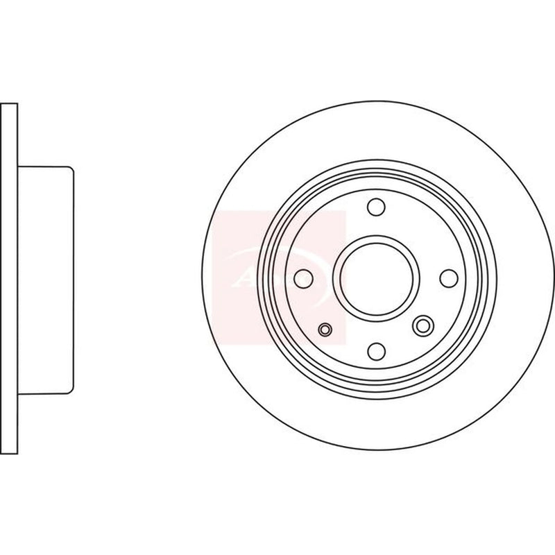 Apec 2 x Solid Rear Brake Discs DSK2783