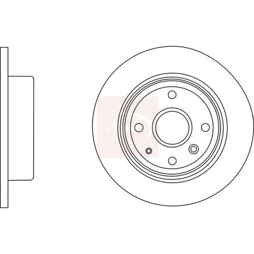 Apec 2 x Solid Rear Brake Discs DSK2783