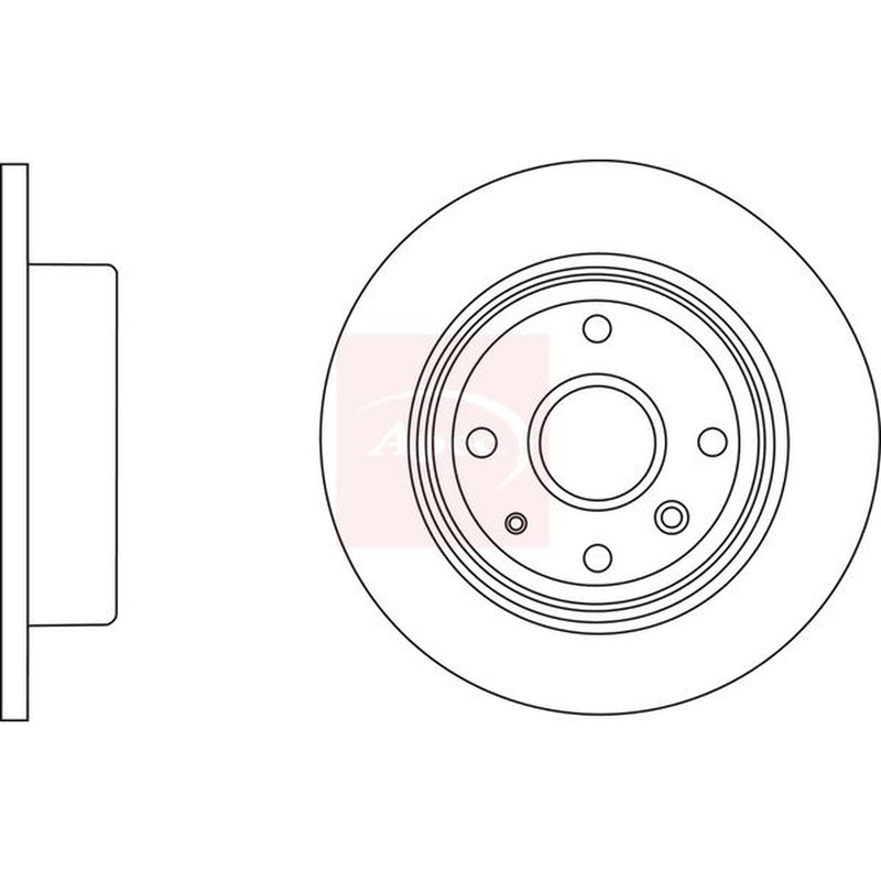 Apec 2 x Solid Rear Brake Discs DSK2783