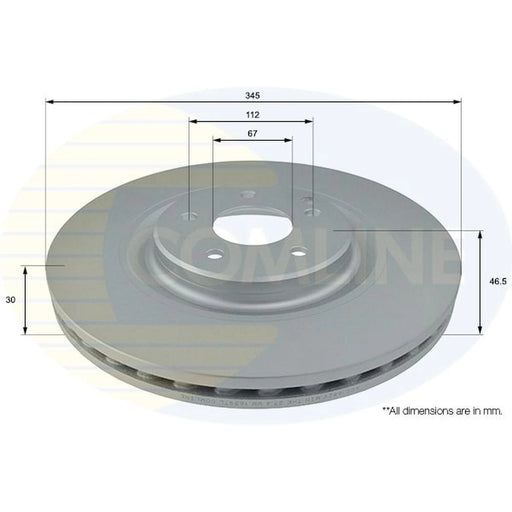 Comline 2 x Front Brake Discs ADC1682V