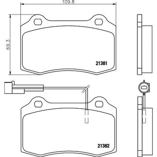 Mintex Front Brake Pad Set MDB1633