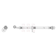 Apec Brake Hydraulic Hose Line Front Right HOS4511