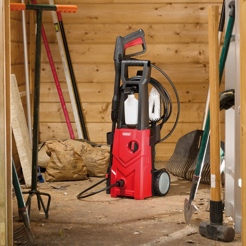 Draper Pressure Washer 1600W 135Bar Red