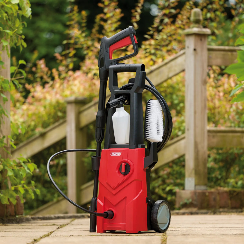 Draper Pressure Washer 1600W 135Bar Red