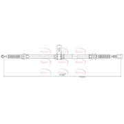 Apec Handbrake Cable Right Rear CAB1665