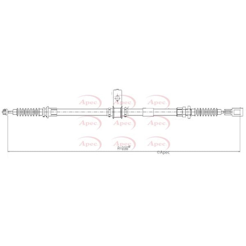 Apec Handbrake Cable Right Rear CAB1665