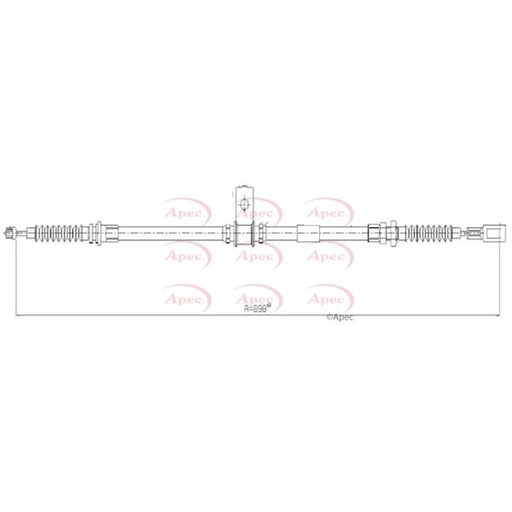 Apec Handbrake Cable Right Rear CAB1665