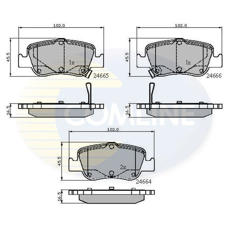 Comline Rear Brake Pad Set CBP31572