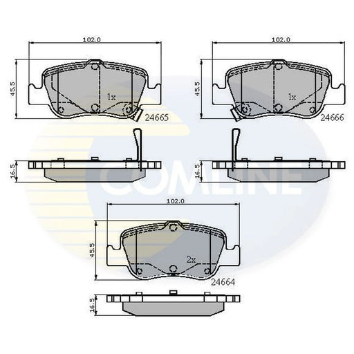 Comline Rear Brake Pad Set CBP31572