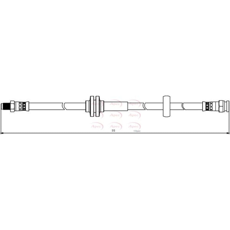 Apec Brake Hydraulic Hose Line Front HOS3834