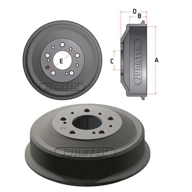 Juratek Brake Drum Assembly Rear JDR011