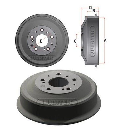 Juratek Brake Drum Assembly Rear JDR011