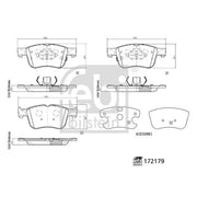 Febi Front Brake Pad Set 172179
