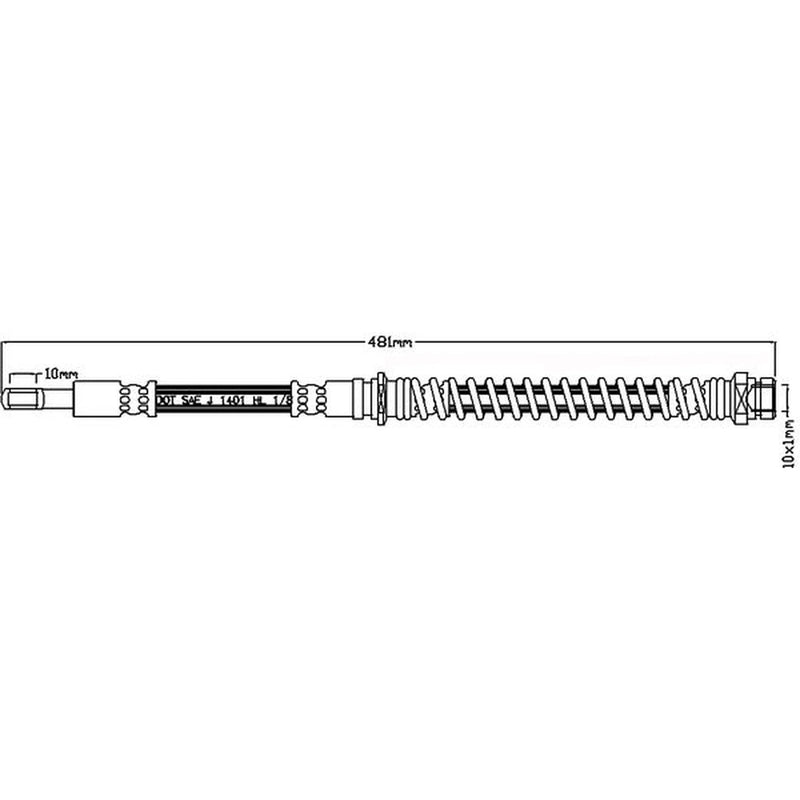 Juratek Brake Hydraulic Hose Line Front JBH1016