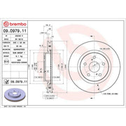 Brembo 2 x Internally Vented Front Brake Discs 09.D979.11