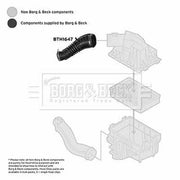 Borg & Beck Air Filter Intake Hose NBR (nitrile butadiene rubb BTH1647