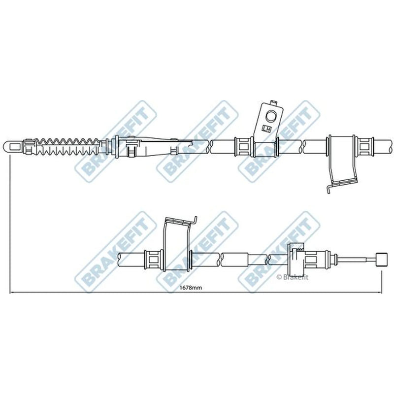 Apec Handbrake Cable Left Rear BBC3080